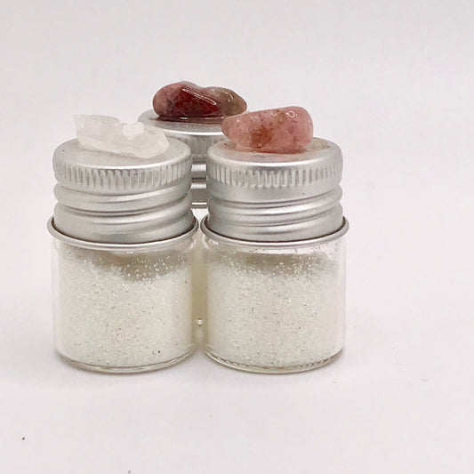 Crystal Pixie-Dust Eye Glitter in Glass Bottle w/Gemstone