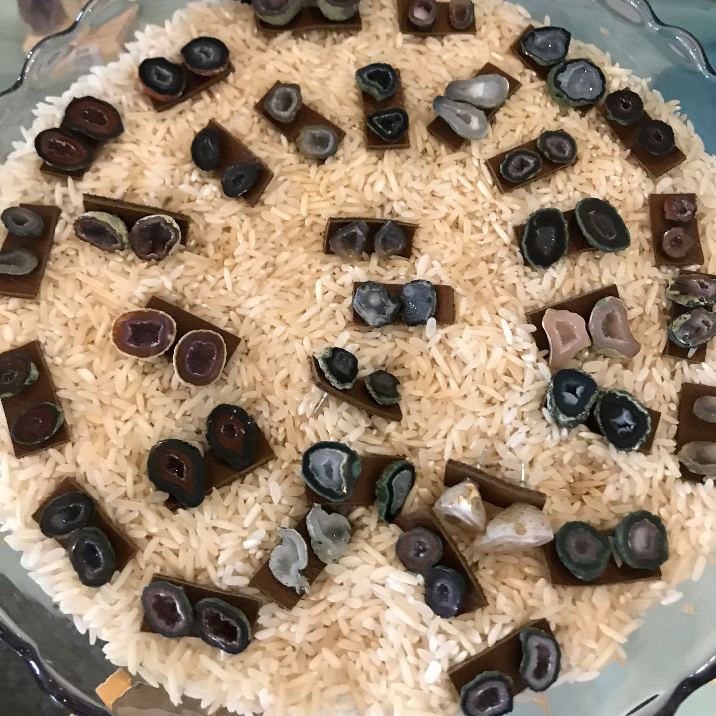 Mini Geode Stud Earrings